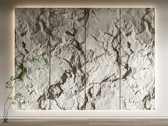 Modern background wall rubble wall stone background wall molten rock cement slab rock wall background wall 3d model