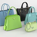 Prada Handbags In Various Colors And Different Styles With Leather Material And Logo Details