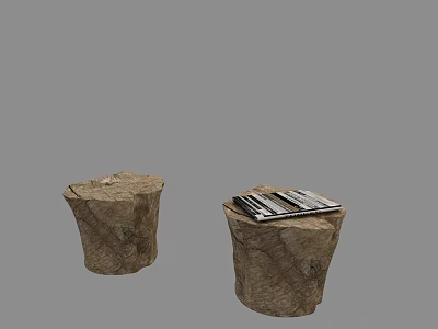 Modern Side Bookshelf Artistic Ornaments 3d model