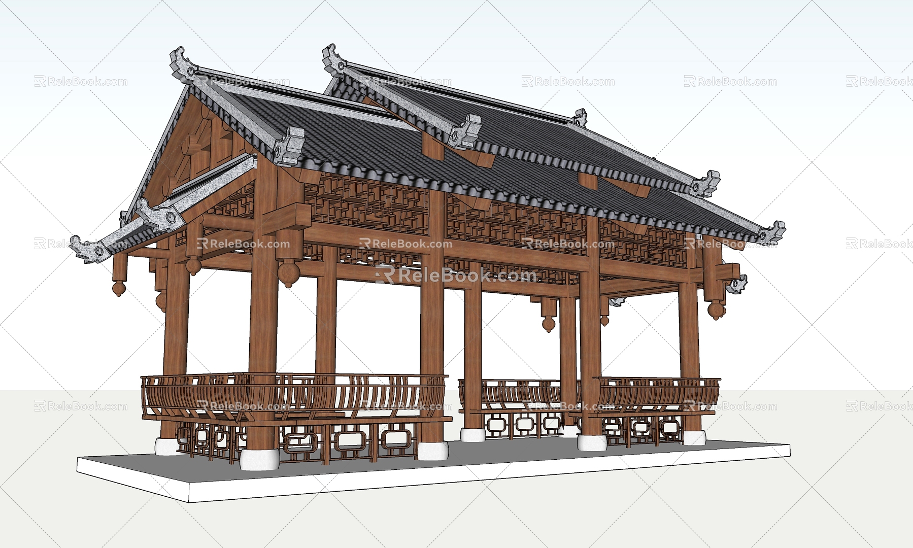 Chinese-style pavilion, porch rack, leisure pavilion model