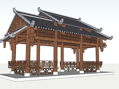 Chinese-style pavilion, porch rack, leisure pavilion model