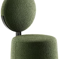 Modern Black Desk And Green Chair Set With Metal Frame And Padded Seat