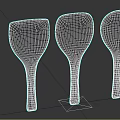 Three Handcrafted Wooden Kitchen Spatulas With Smooth Ergonomic Handle Design