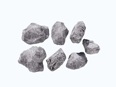 Natural Stones and Wood Materials with Textured Surfaces for Decorative Projects 3d model