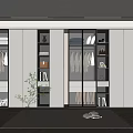 Modern Wardrobe Interior Design With Open Compartments Hanging Garments And Storage Solutions