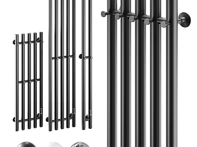 Black Metal Towel Racks For Bathroom 3d model