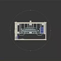 Industrial Metal Frame Machine With Transparent Component Blue Parts And Display Screen