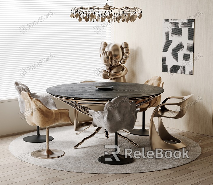 Dining table and chair model