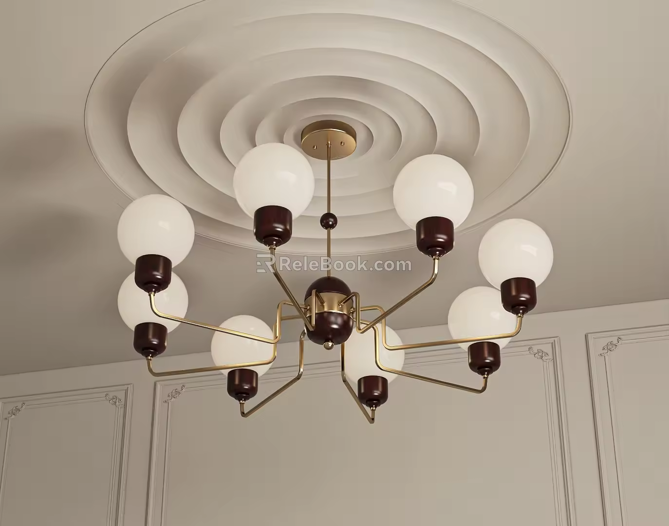 French Middle Chandelier 3d model