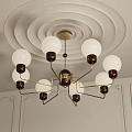 French Middle Chandelier 3d model