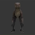 Realistic Velociraptor Dinosaur Character With Detailed Skin Texture And Walking Stance