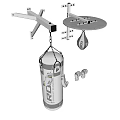 Fitness Training Equipment With Punching Bag Hanging Brackets And Gloves