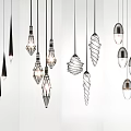 Various Modern Pendant Light Designs With Unique Shapes And Stylish Styles 3d model