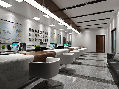 Modern Hall Office Area model