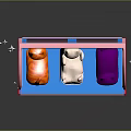 Pink Cat House With Orange White Cats Blue Interior Green Patterns And Stars