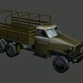 Military Green Functional Vehicle With Open Cargo Bed And Multi Wheel Design