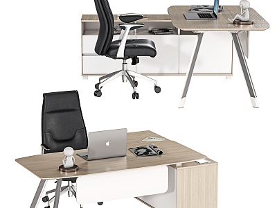 Modern Office Desk Manager Desk Leader Desk Staff Desk Office Chair Computer Decoration model