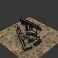 Tan Colored MDR Assault Rifle With Modern Tactical Design And Magazine