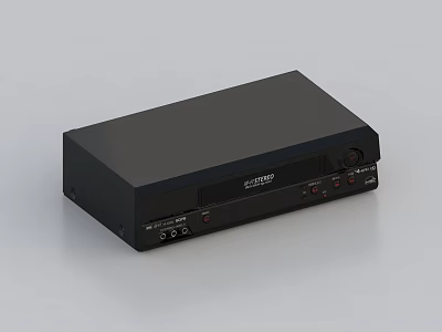 Sleek Black Audio Speaker with USB SD Playback and Control Buttons for Desktop Use 3d model