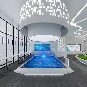 Modern Exhibition Hall Science and Technology Exhibition Hall 3d model