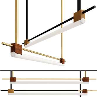 Modern chandelier TUBUS contact 3d model