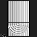 Modern Textured Wall Design With Vertical Stripes And Circular Patterns