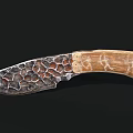 Handmade Weapon Knife With Textured Forged Steel Blade And Natural Antler Handle Grip