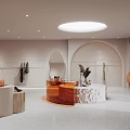Modern Fashion Clothing Store Interior With Glass Display Mannequins And Decorative Plants