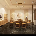Elegant Liquor and Tobacco Store Interior With Wooden Shelves Central Display And Pink Floral Decoration