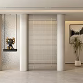 Entrance aisle partition 3d model