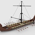 Lego LEGO Toy Building Blocks Boat Ancient Warship Wooden Boat Building Boat Windboat Retro Warship Retro Boat Pirate Boat 3d model