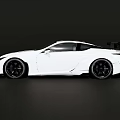 White Modern Sports Car With Sleek Body Black Wheels And Rear Spoiler Design