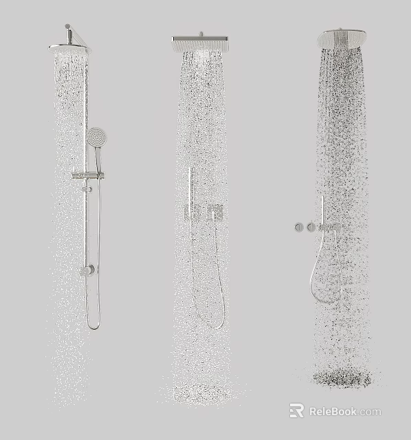 Modern Shower Head With Stainless Steel Design And Handheld Sprayer For Bathroom Use 3d model 