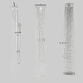 Modern Shower Head With Stainless Steel Design And Handheld Sprayer For Bathroom Use