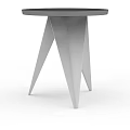 Modern Coffee Table With Sleek Triangular Metal Legs And Minimalist Design 3d model