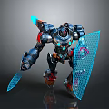 Mech Warrior Mech Soldier Machine Battlearm Mechanical Battlearm Machine Fighter Robot 3d model