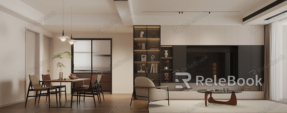 Modern Living Room Dining Room model