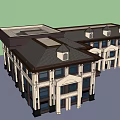 Modern Classical Office Building With Symmetrical Design Large Windows And Stone Exterior