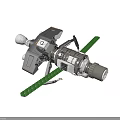 Industrial Equipment With Mechanical Structure Green Components And Cylindrical Body Design