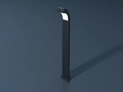 Sleek Black Modern Outdoor Light with Tall Slim Design for Garden Pathway Illumination 3d model