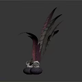 Feather Shaped Home Living Accessories With Round Base And Textured Plumes