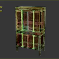 Traditional Wooden Entryway Cabinet Sideboard With Lattice Doors And Carved Design