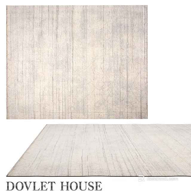 Square Carpet With Light Neutral Wooden Texture For Modern Living Room Decor 3d model 