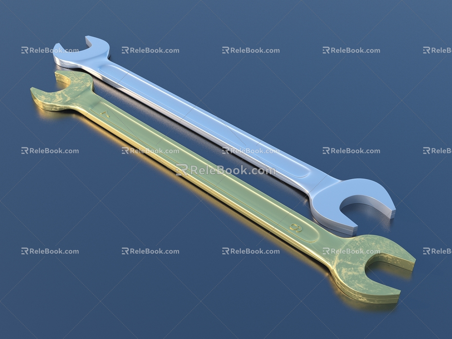 Wrench Double End Wrench Hardware Tools 3d model