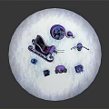 Purple Boot With Gift Bags Boxes And Mouse Figure On Snowy Ground