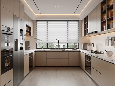 Italian Kitchen Custom Cabinets Kitchen Supplies Kitchen Appliances Steamer Oven Dishwasher 3d model