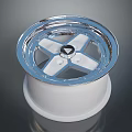 Modern Car Wheel Rim Design With Chrome Trim And Spoke Center Emblem