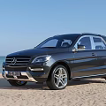 Mercedes-Benz Various Car Models in Silver Gray and White on Beach with Ocean View