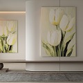 Modern Plant Painting Decorative Painting Hanging Painting 3d model