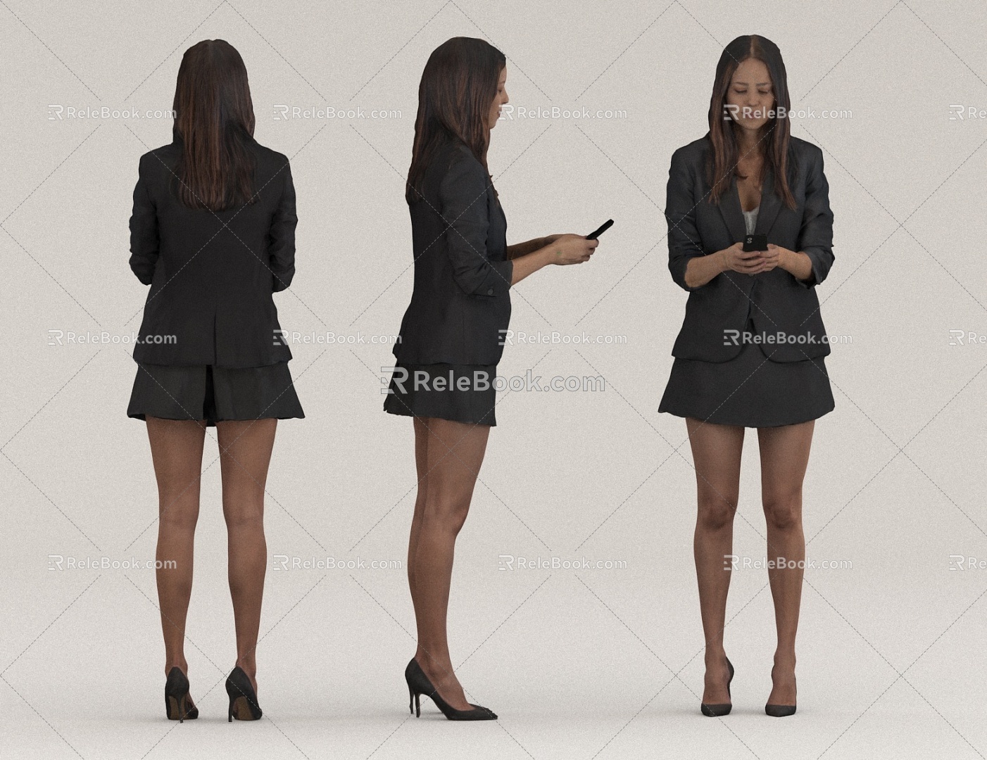 Pedestrian figure person adult foreigner 3d model